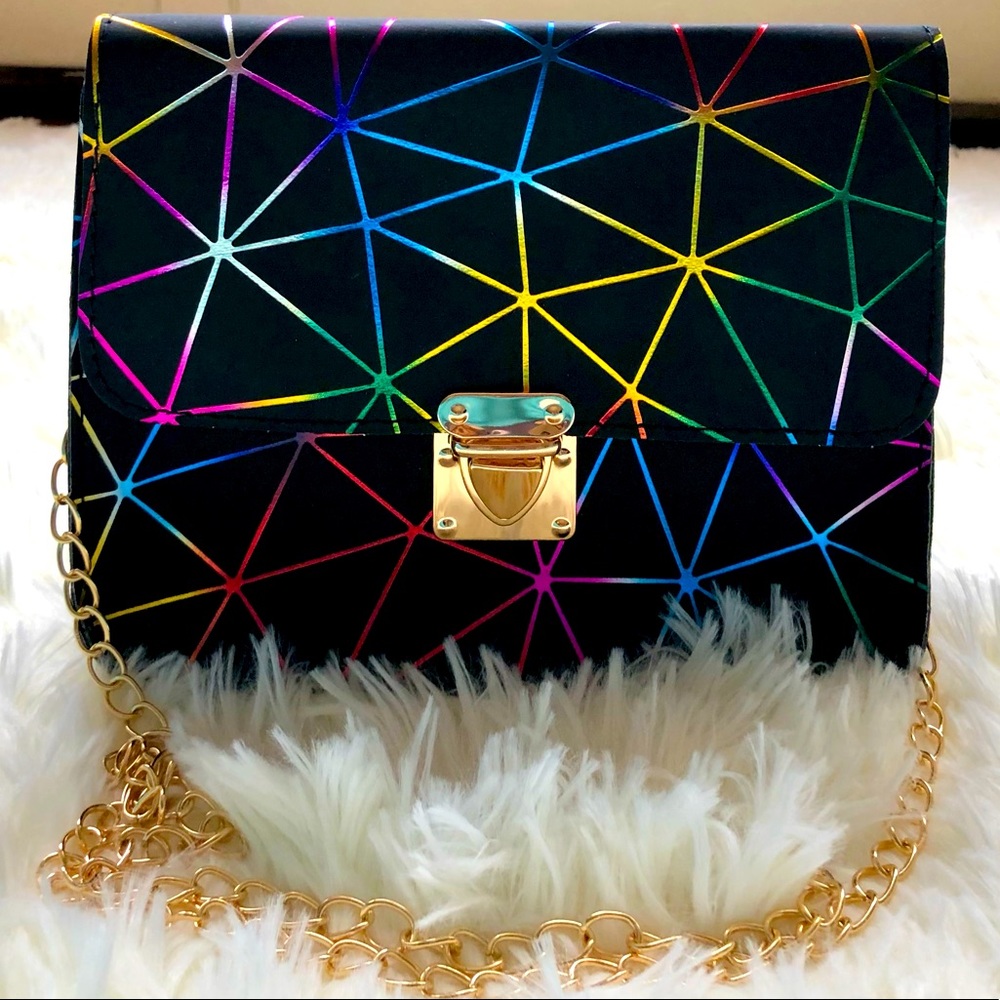 Small Crossbody Purse w/Geometric Design NWOT